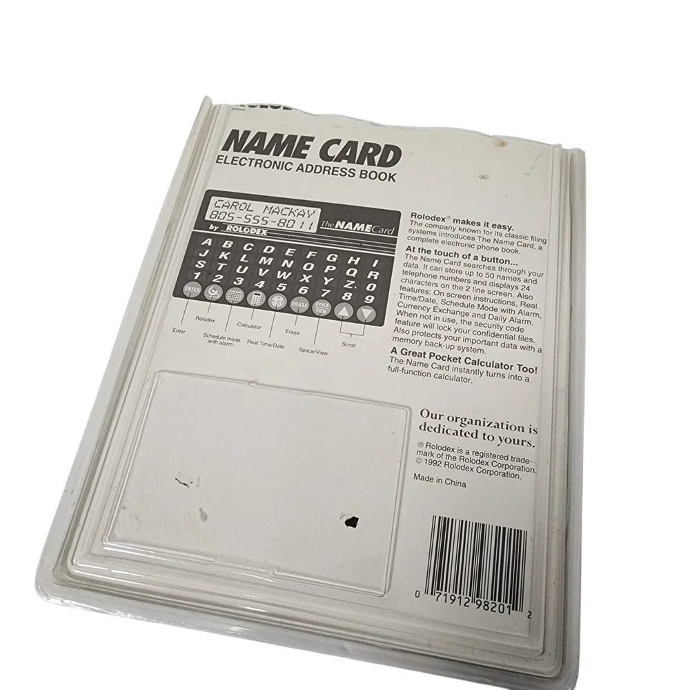 Rolodex Name Card Electronic Address Book RNA2 Stores 50 Names Numbers‎